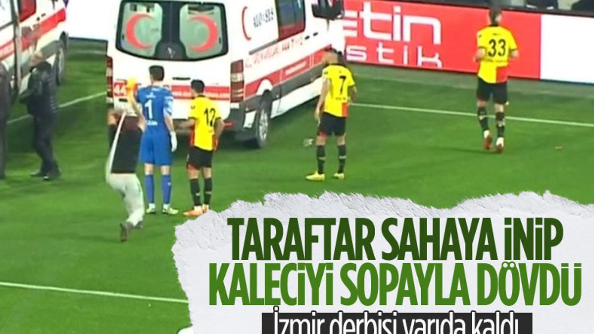 Göztepe - Altay maçında kaleciye saldırı