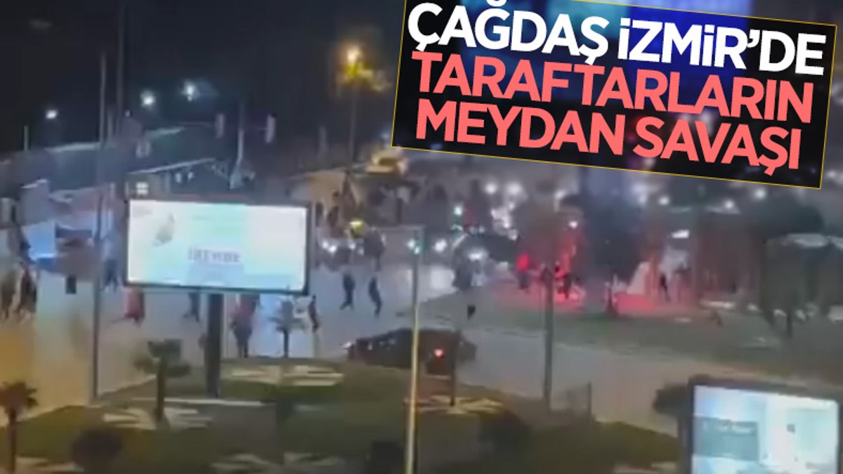 Göztepeli ve Altaylı taraftarlar sokakta birbirine girdi