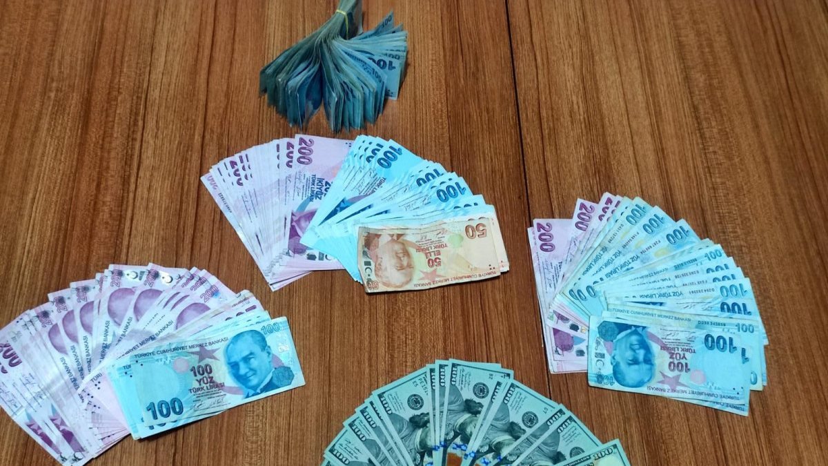 Hatay'da düşürülen paraları alan hırsızı polis yakaladı