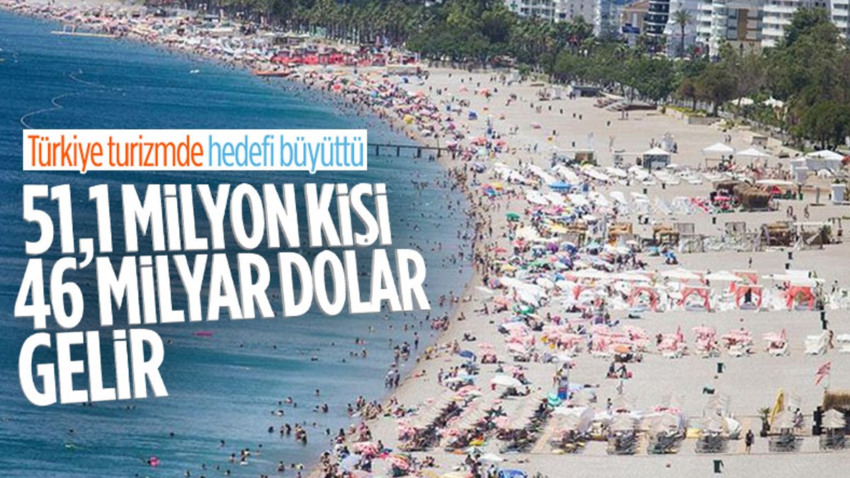 Türkiye'nin turizm hedefi 51,5 milyon turist ve 46 milyar dolar gelir