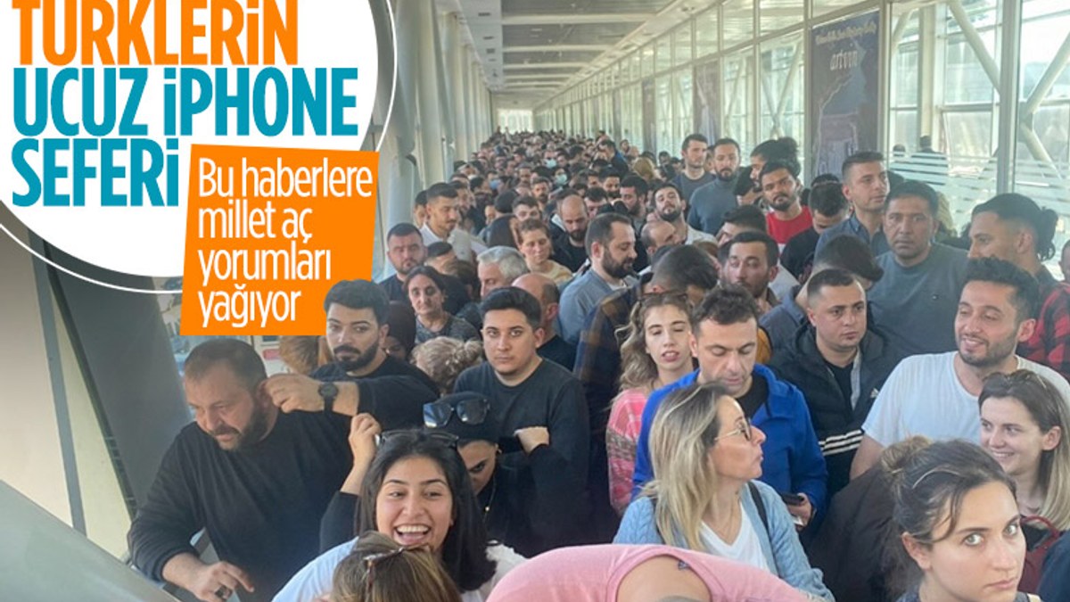 Türkiye'den Gürcistan'a iPhone izdihamı