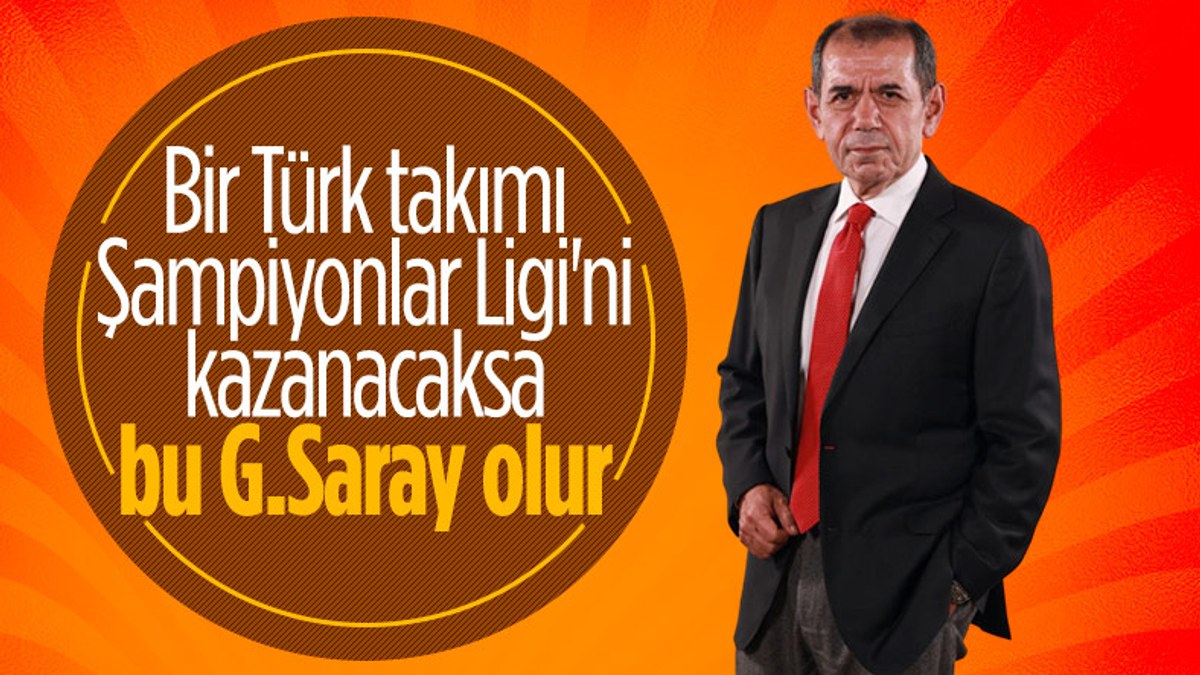 Dursun Özbek: Türkiye'ye Şampiyonlar Ligi kupasını Galatasaray getirir