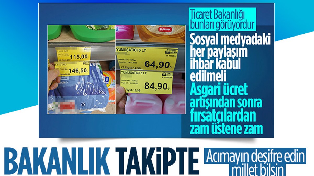 Ticaret Bakanı Muş'tan asgari ücret sonrası fahiş zam yapan marketlere uyarı