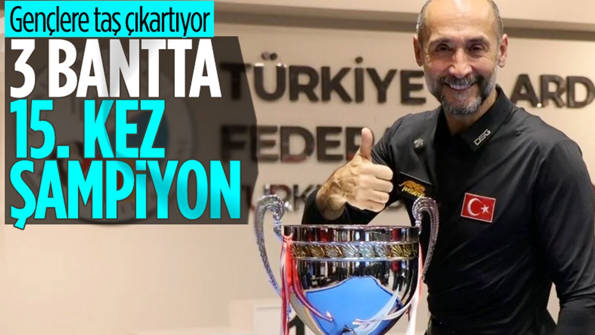 Semih Saygıner 3 Bant Bilardo'da Türkiye Şampiyonu