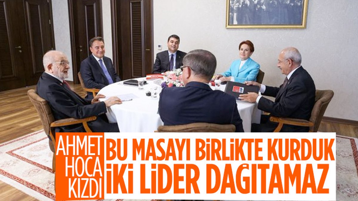Davutoğlu: İki liderin bu masayı dağıtmaya hakkı yok