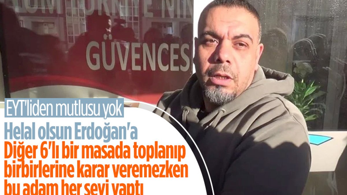 Tekirdağ'da EYT kuyruğundaki vatandaş: Kimsenin yapamadığını yaptı adam