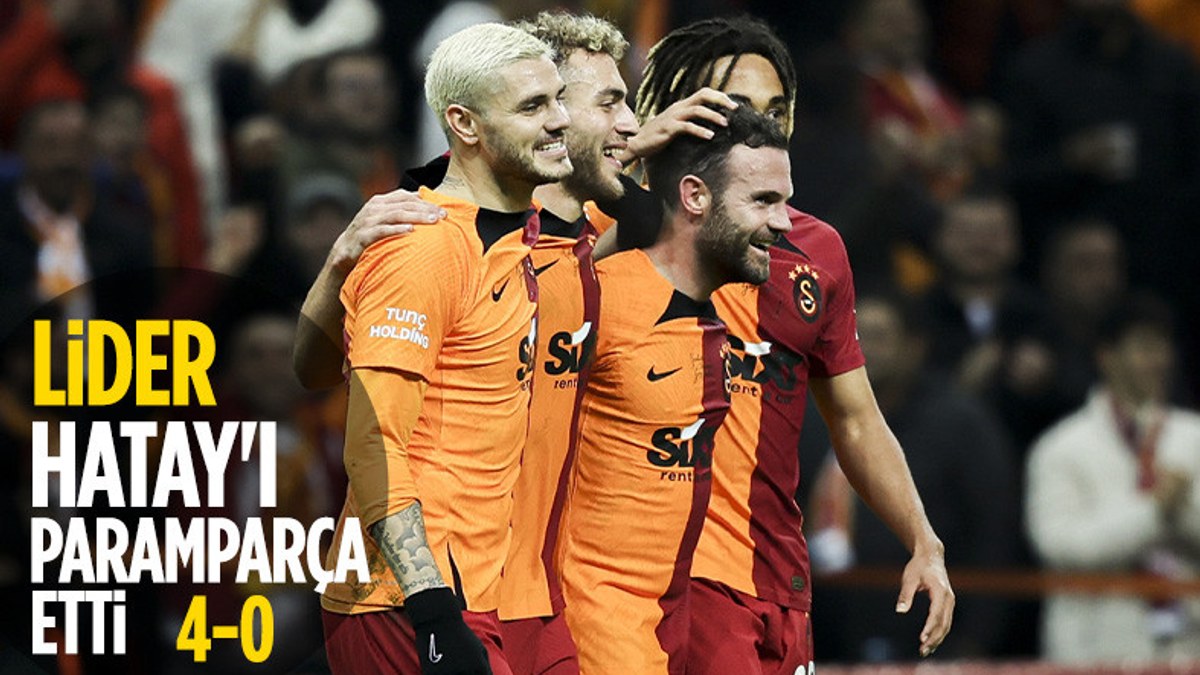 Galatasaray, Hatayspor'u dört golle geçti