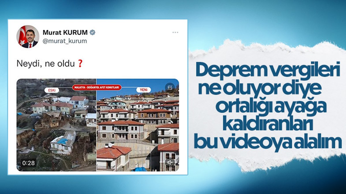 Murat Kurum'dan afet konutları paylaşımı: Neydi ne oldu