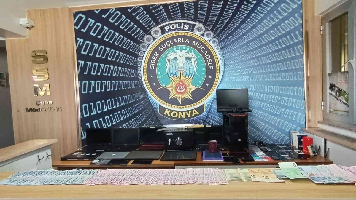 Konya'da 14 bin 200 kişiyi dolandıran hacker çetesine darbe