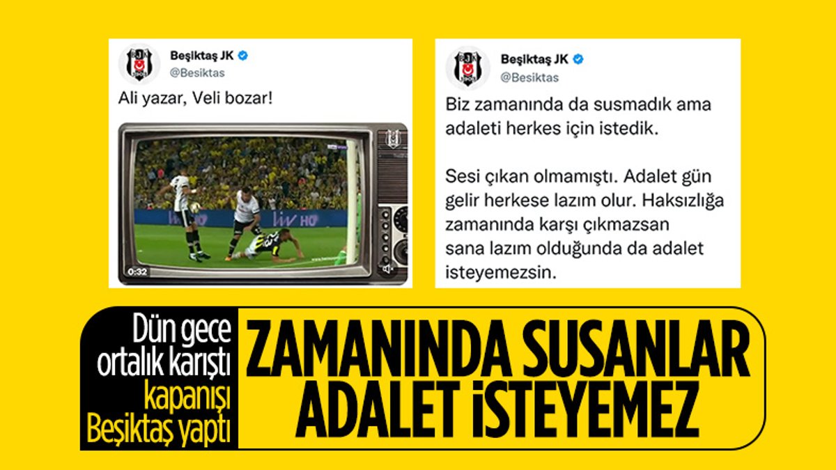 Beşiktaş'tan Galatasaray'a: Adalet isteyemezsiniz