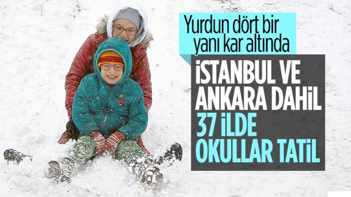 Yoğun kar yağışı nedeniyle İstanbul,Ankara ve birçok ilde eğitime ara verildi!