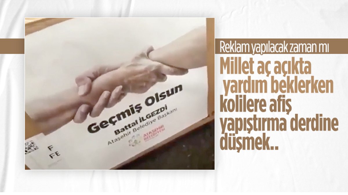 CHP'li Ataşehir Belediyesi, deprem yardımlarında reklam peşinde