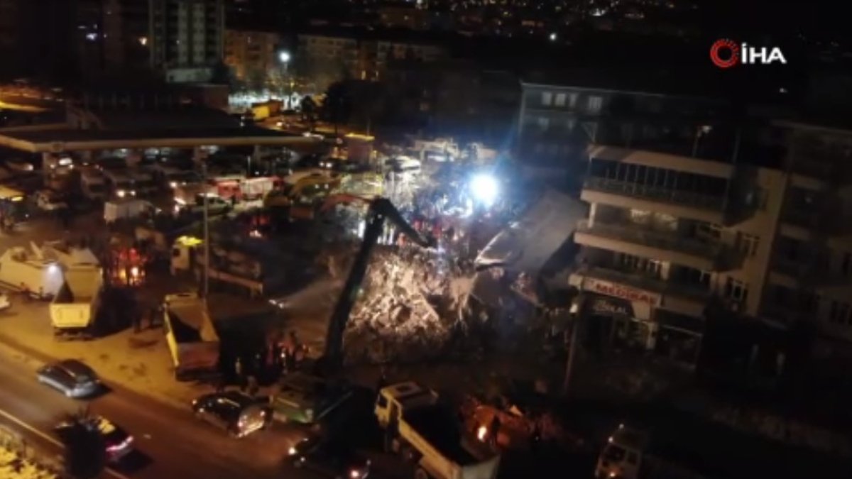 Malatya'daki arama kurtarma çalışmaları havadan görüntülendi