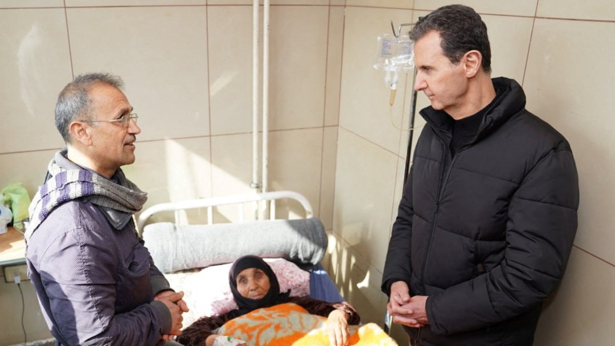 Esad, Suriye'de depremde yaralananları ziyaret etti