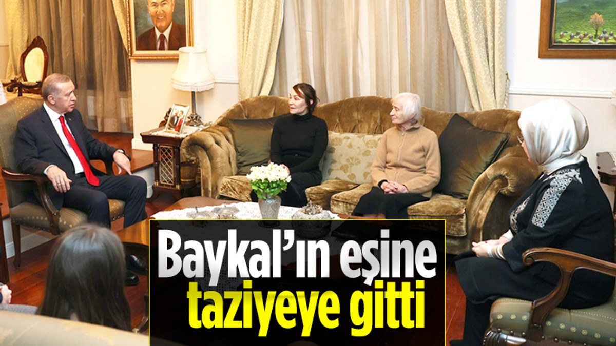 Cumhurbaşkanı Erdoğan'dan Deniz Baykal'ın ailesine taziye ziyareti