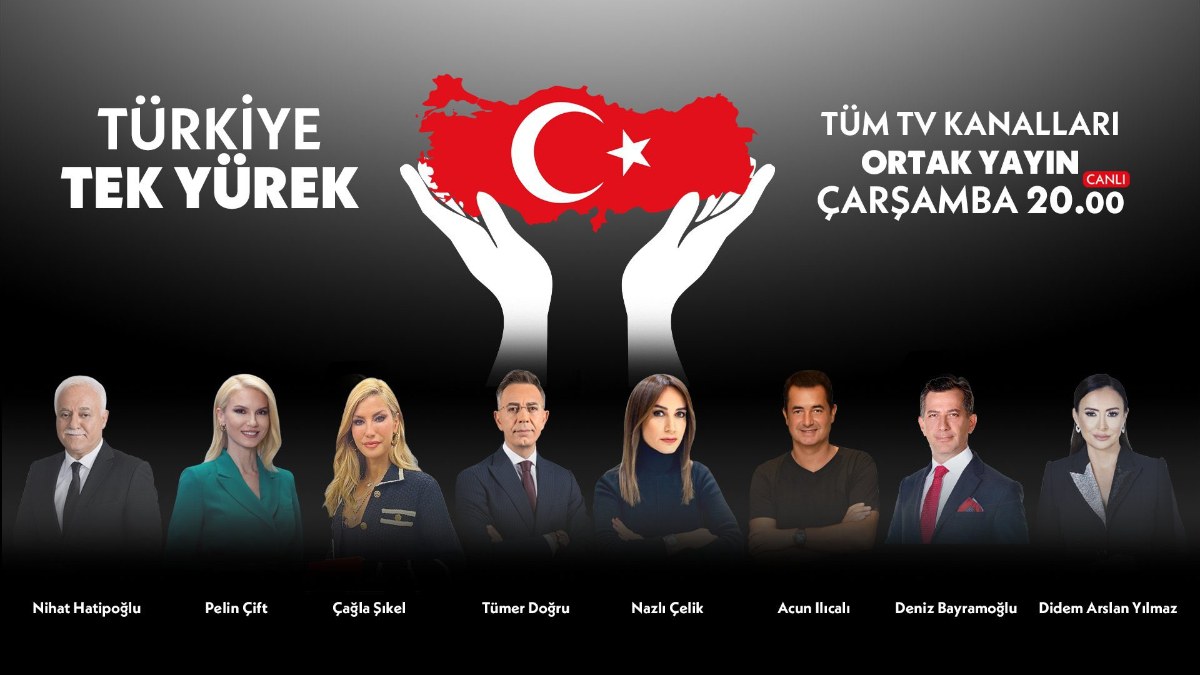 Deprem ortak yayını sunucuları belli oldu! Türkiye Tek Yürek yayını ne zaman ve hangi kanallarda yayınlanacak?