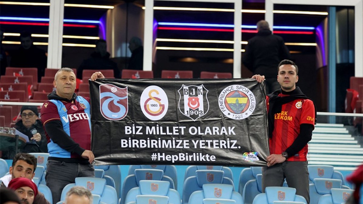 Trabzon'da tribünler tek yürek