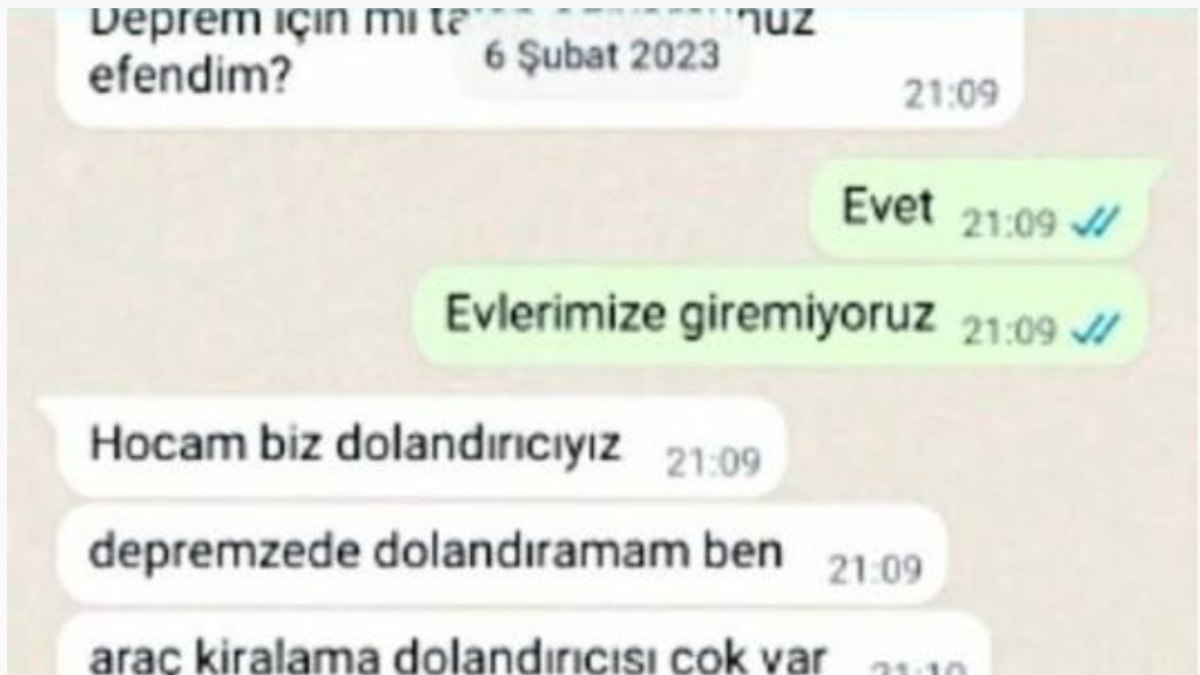 Elazığ'da dolandırıcı depremzedeyi uyardı