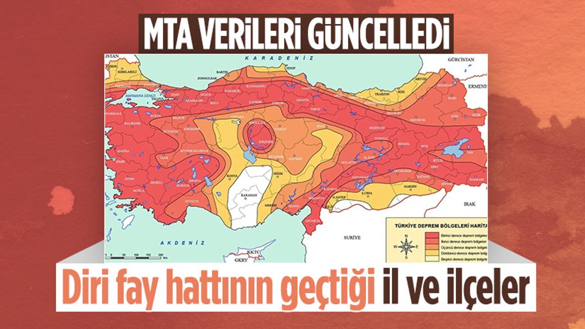 Türkiye'de deprem riski: MTA diri fay hattı haritasını açıkladı