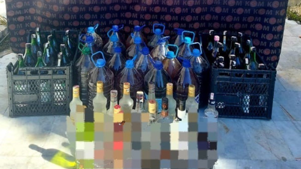 Muğla'da sahte içkileri pazarda satan şüpheli yakalandı