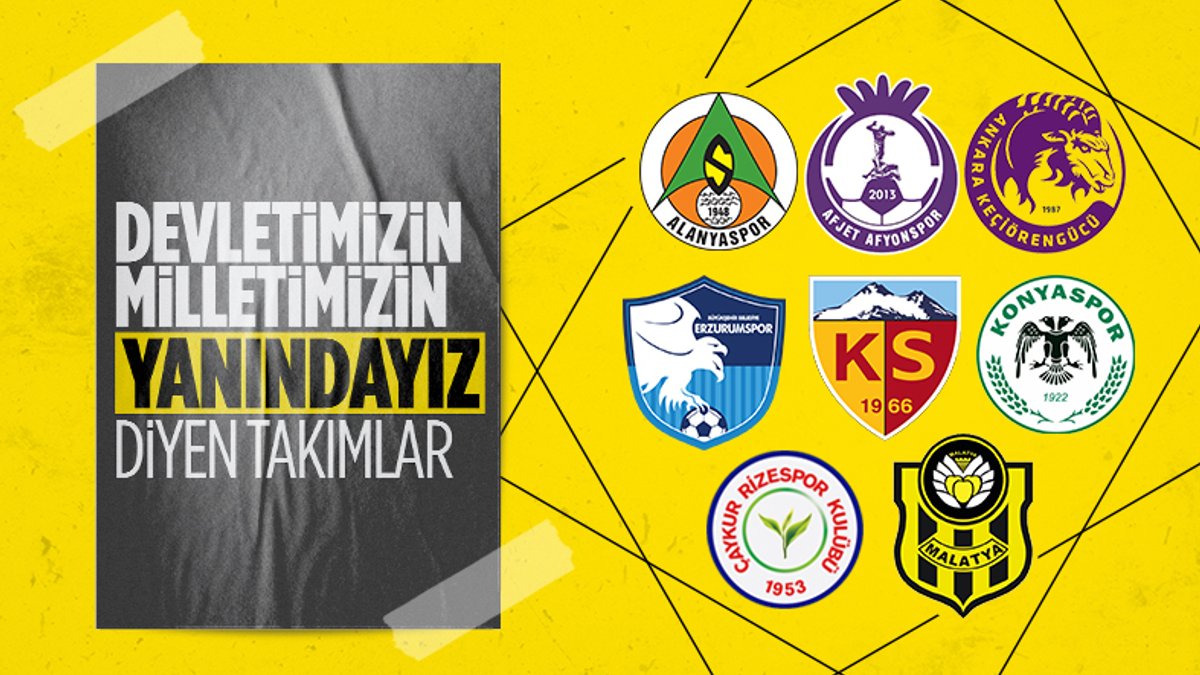 Beşiktaş ve Fenerbahçe'ye futbol kulüplerinden tepki: Devletimizin yanındayız