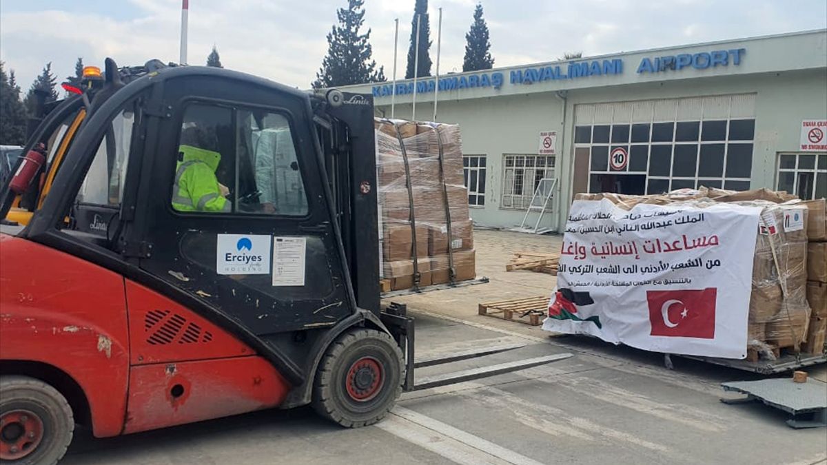 Ürdün'den Türkiye'ye 11 ton daha insani yardım malzemesi