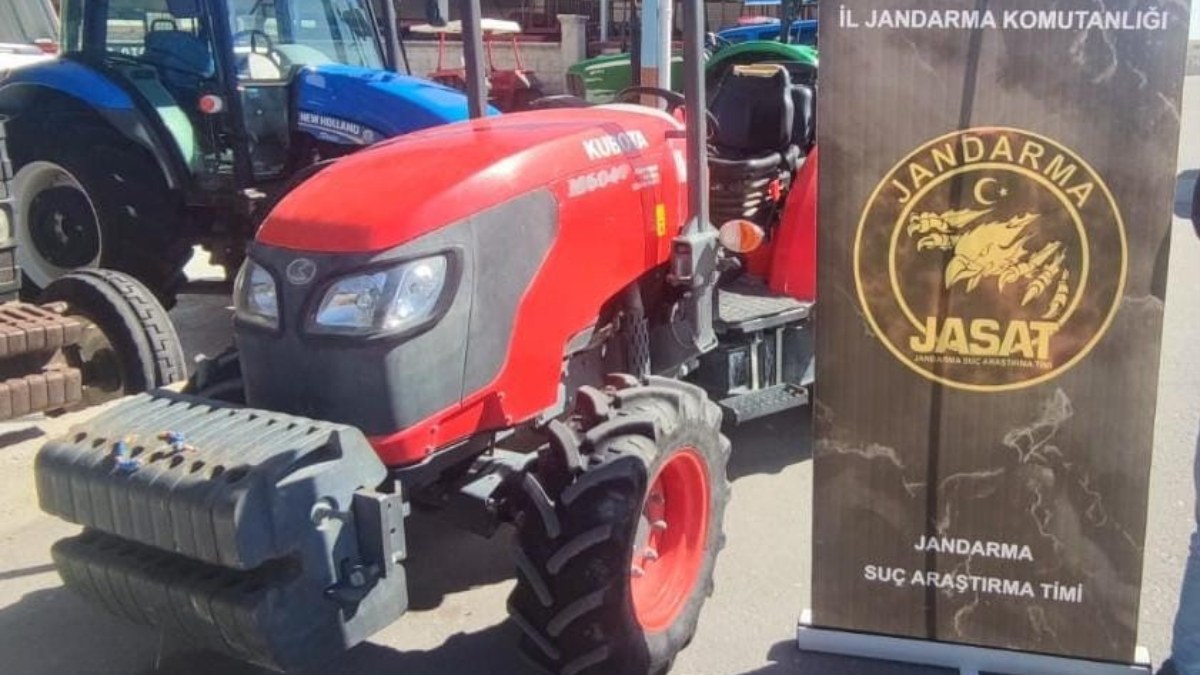 Isparta'da çalınan traktör Şanlıurfa'da bulundu