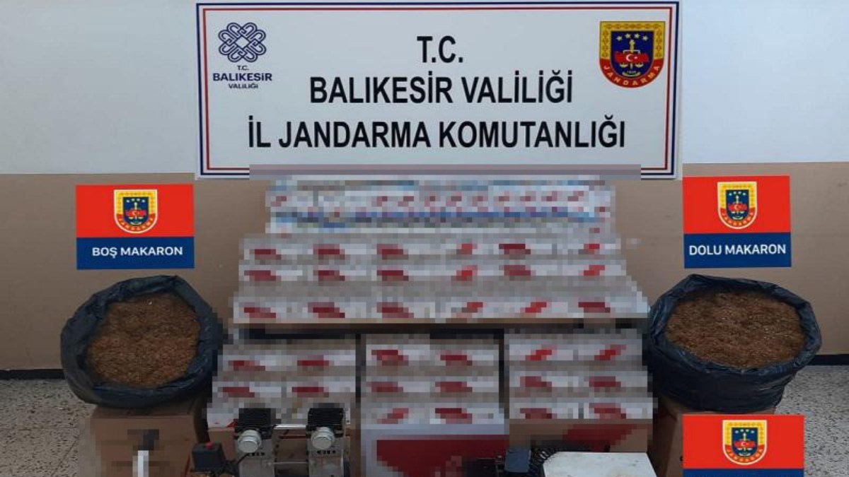 Balıkesir'de operasyon! Kaçak tütüne el konuldu