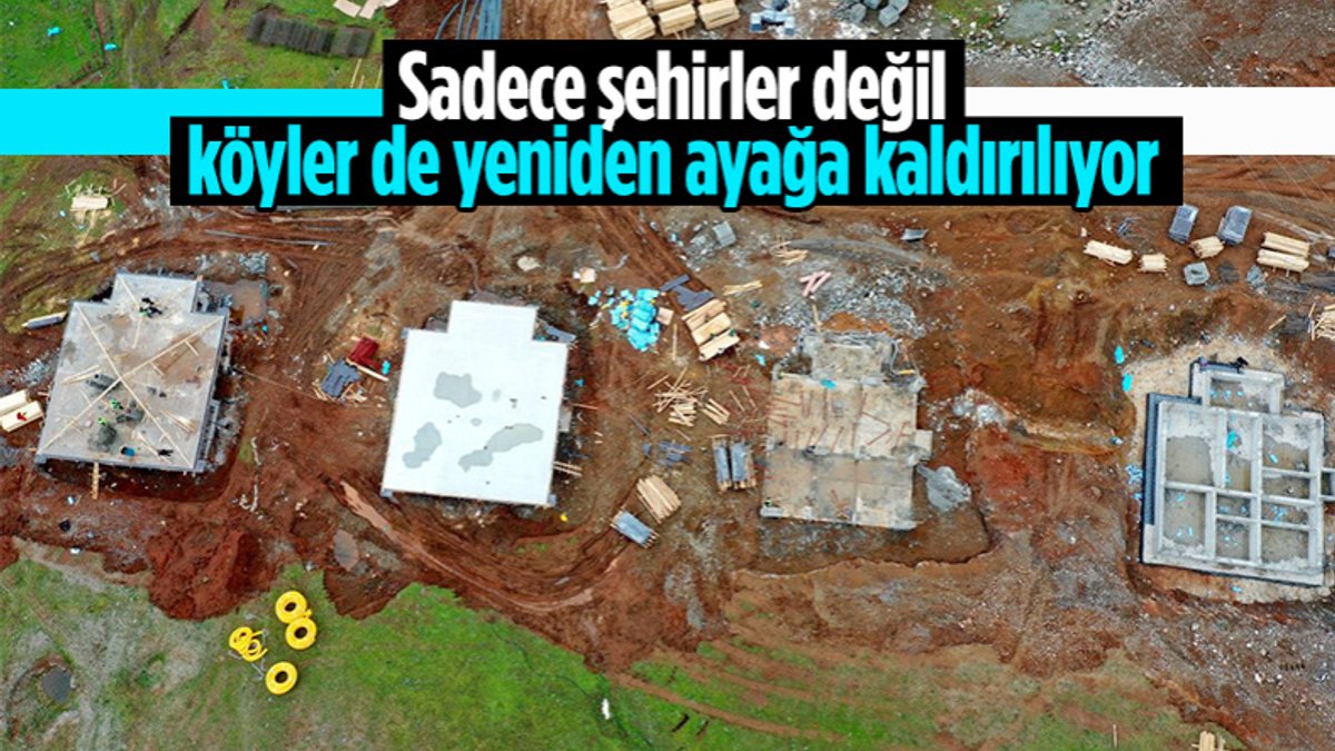 Gaziantep'te köy tipi kalıcı konutların inşası hızla devam ediyor