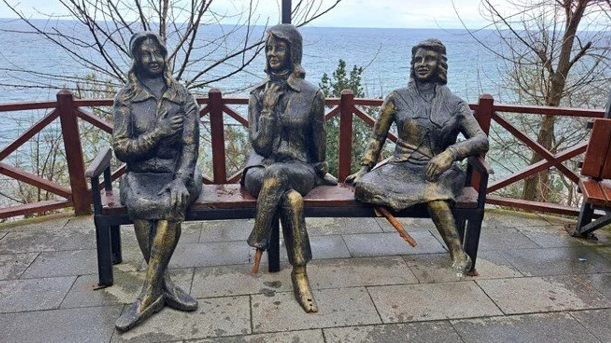 Ordu'daki Üç Kız heykeline özel koruma