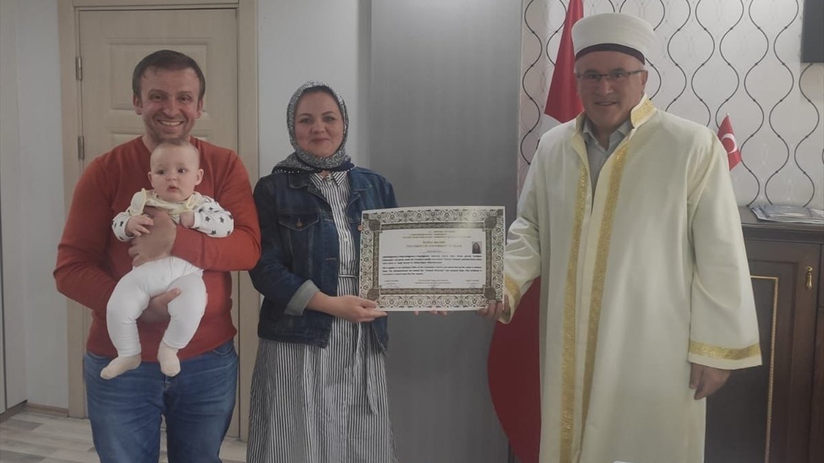 Samsun'da Rus gelin Müslüman oldu