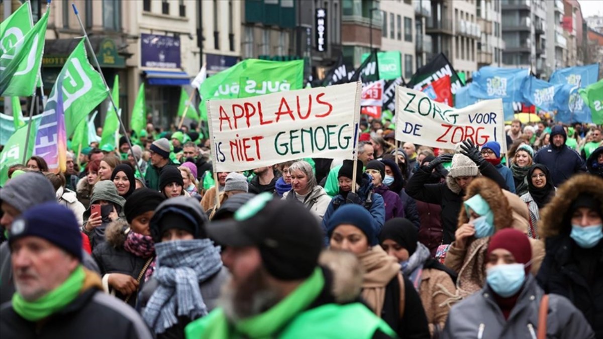 Avrupa başkentlerinde işçiler hayat pahalılığını protesto ediyor