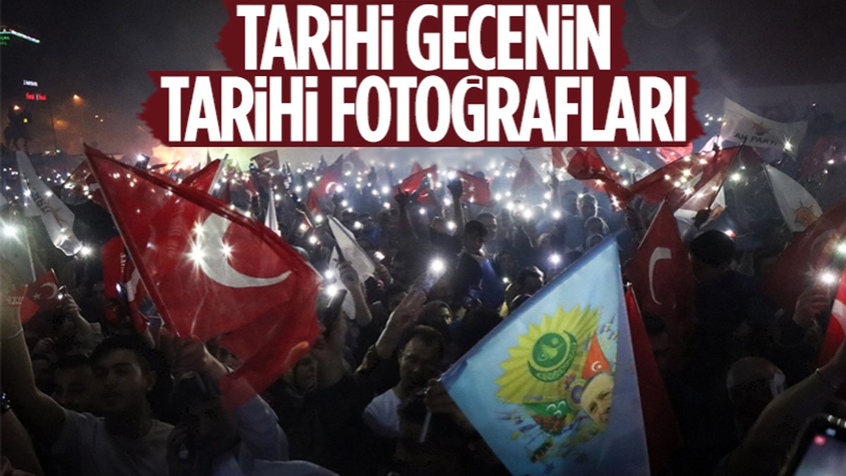 Cumhurbaşkanı Erdoğan'ın seçim zaferinden tarihi görüntüler