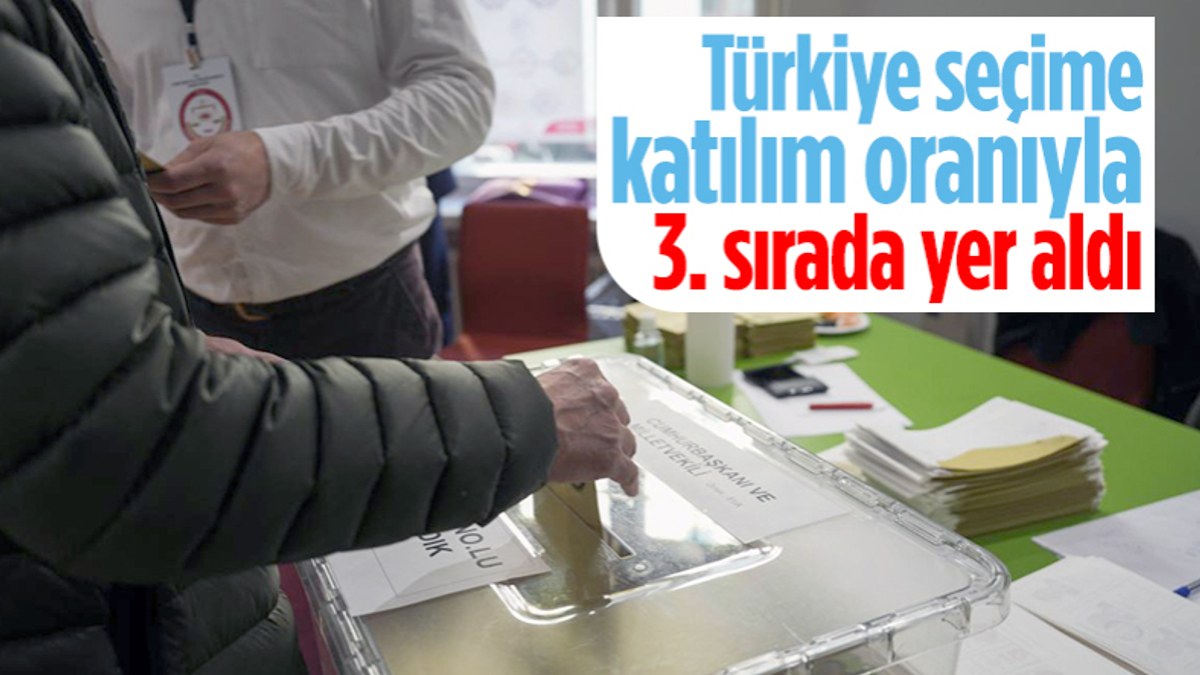 Türkiye seçime katılım oranıyla OECD ülkeleri arasında 3. sırada yer aldı