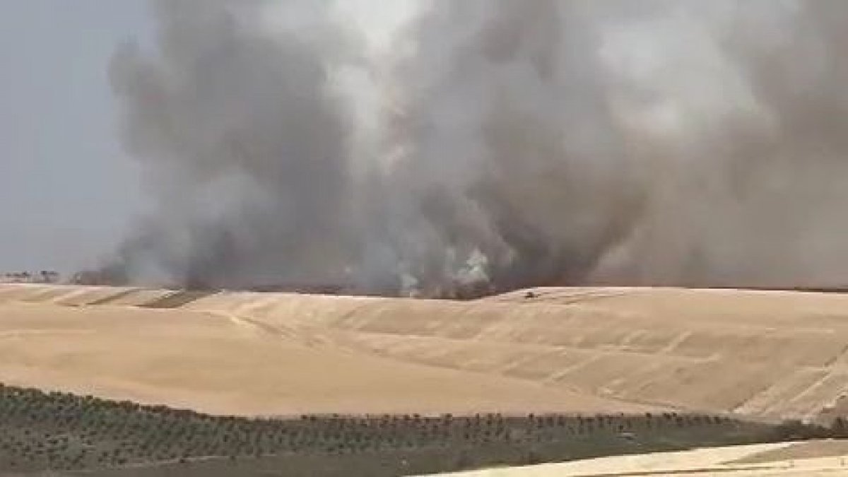 Diyarbakır'da 100 dönüm buğday tarlası yandı