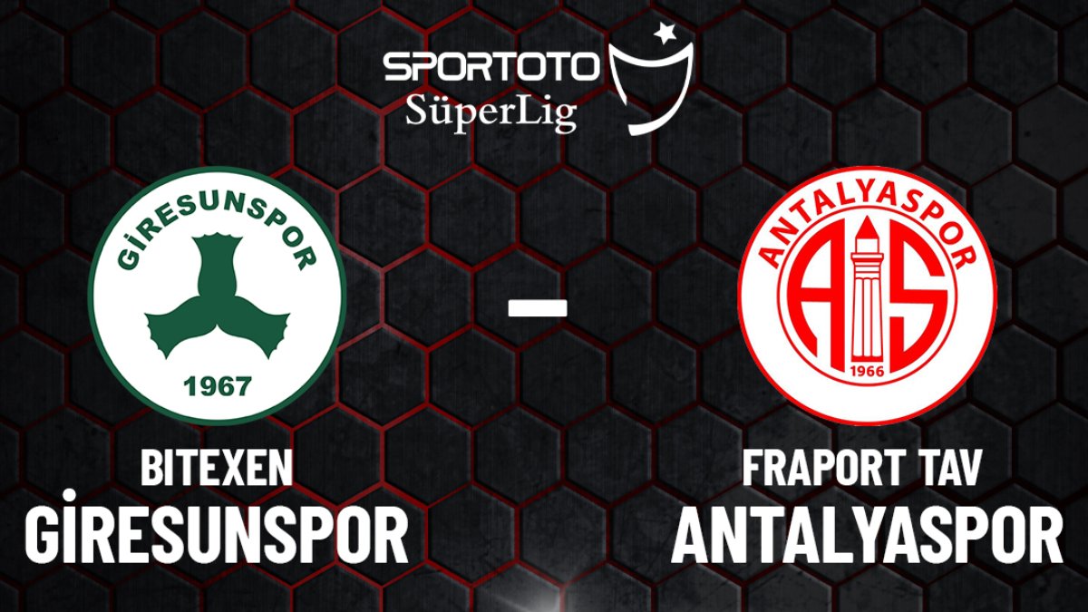 Spor Toto Süper Lig 38. Hafta! Giresunspor - Antalyaspor maçı ne zaman, saat kaçta ve hangi kanalda?