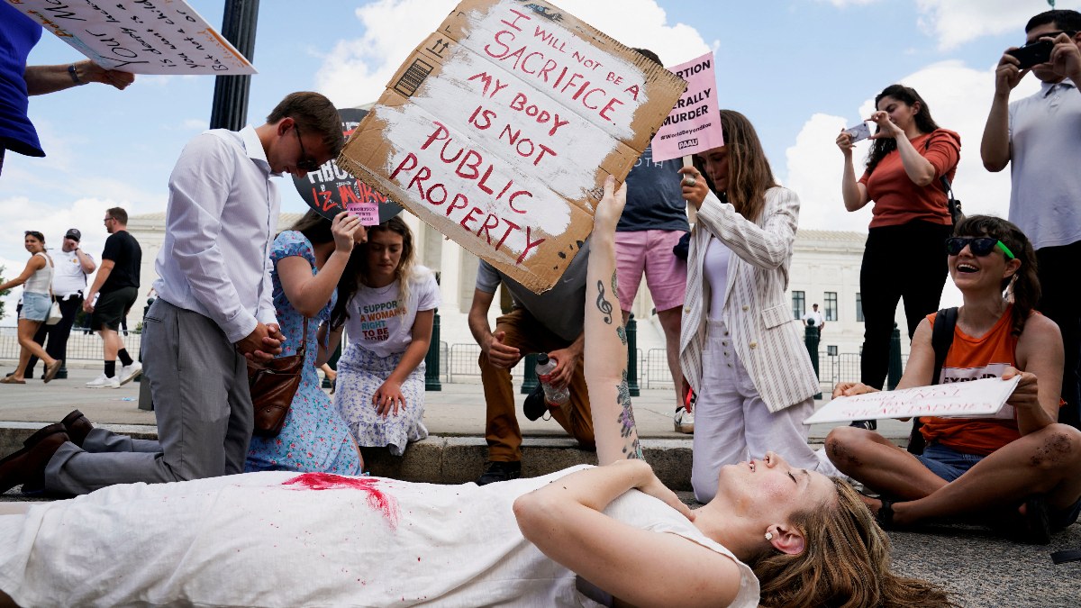 Washington'da kürtaj yanlıları protesto düzenledi
