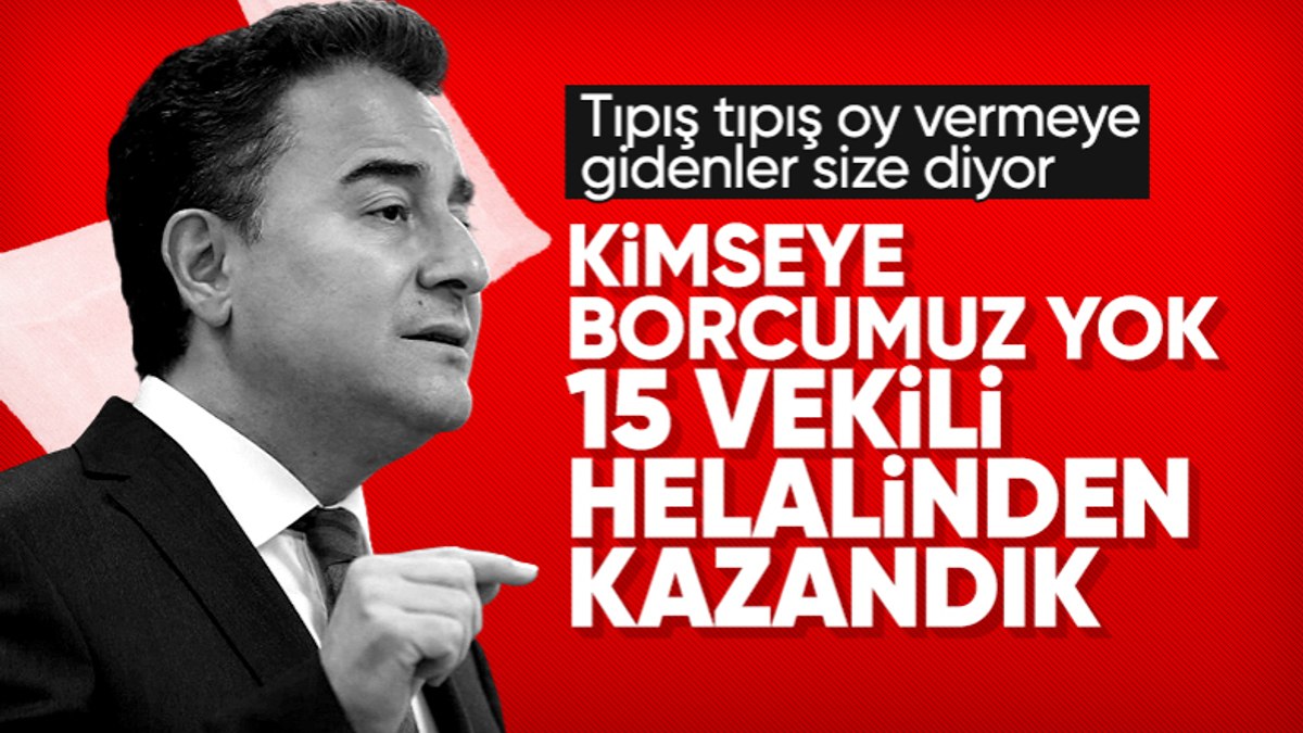 Ali Babacan: Kimseye Borcumuz Yok, Helalinden Kazanmış 15 Vekilimiz Var