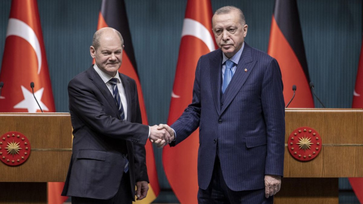 Cumhurbaşkanı Erdoğan, Olaf Scholz ile görüştü