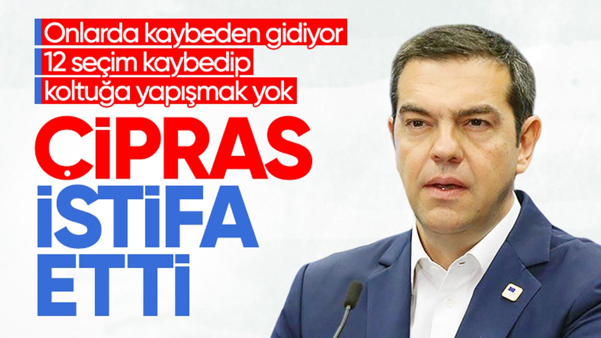 Yunanistan'ın ana muhalefet lideri Çipras istifa etti!