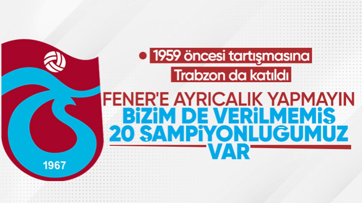Trabzonspor'dan 1959 öncesi şampiyonluk açıklaması