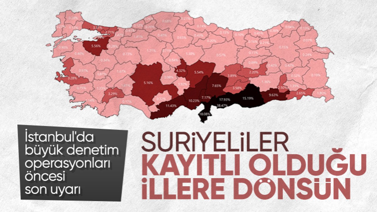Farklı illerde kayıtlı olup İstanbul'da yaşayan Suriyelilere uyarı