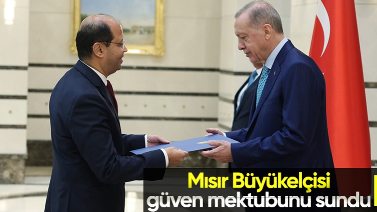 Mısır Büyükelçisi Cumhurbaşkanı Erdoğan'a güven mektubu sundu