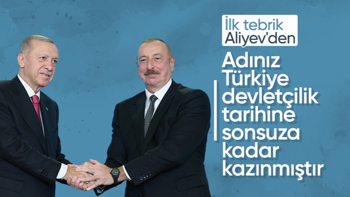 Azerbaycan Cumhurbaşkanı İlham Aliyev'den Cumhurbaşkanı Erdoğan'a tebrik