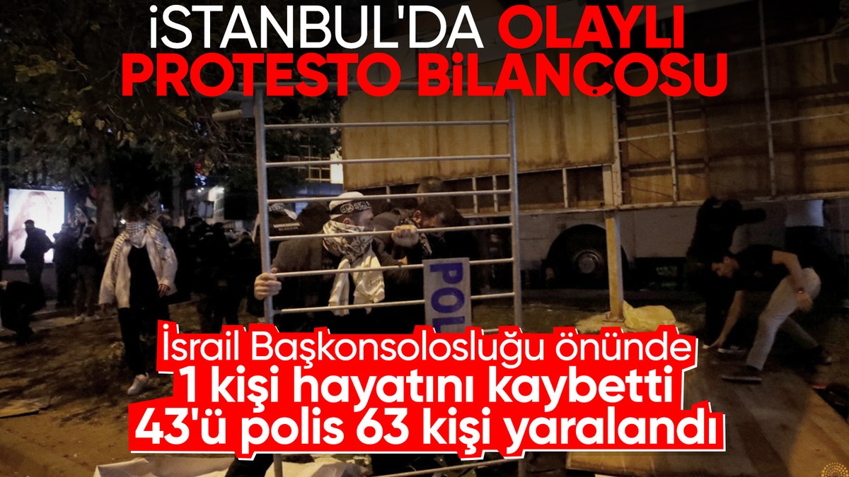 İstanbul'daki İsrail protestosunda 1 can kaybı, 5 gözaltı