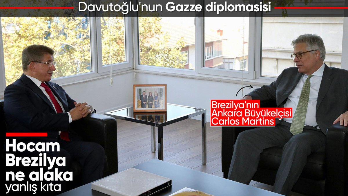 Ahmet Davutoğlu'nun Filistin diplomasisi: Brezilya Büyükelçisi ile görüştü