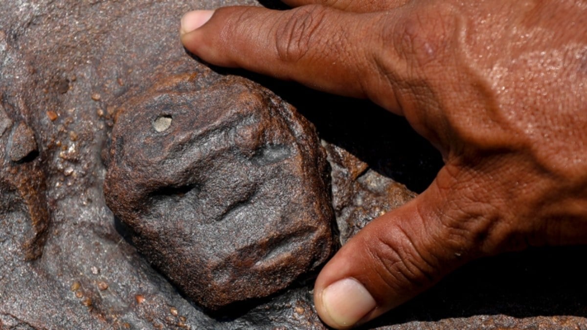 Aşırı kuraklık nedeniyle Amazon'da eski insan yüzleri ortaya çıktı