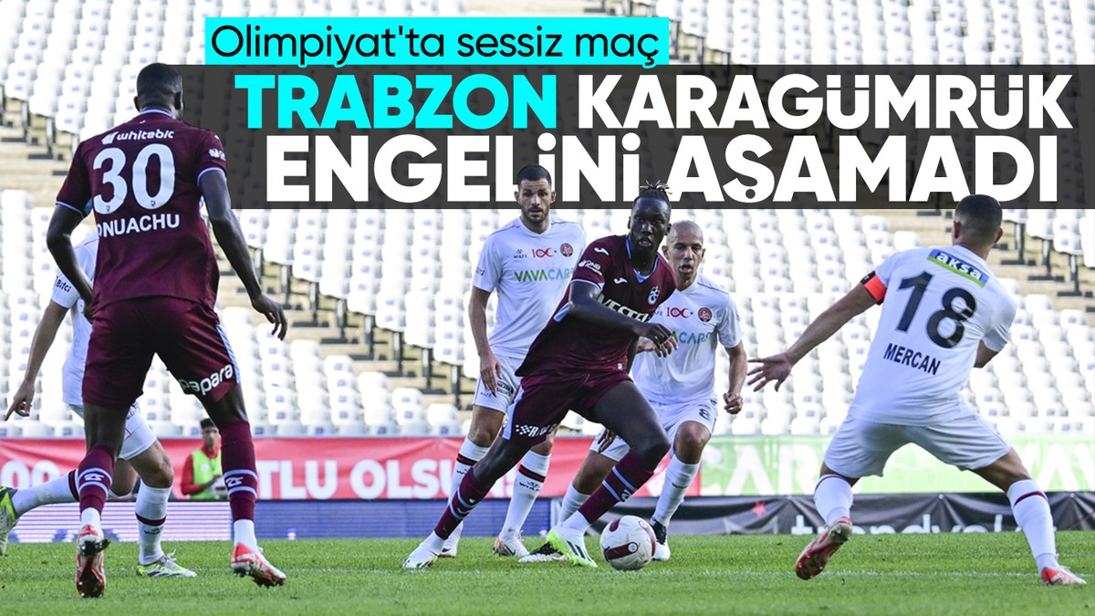 Fatih Karagümrük - Trabzonspor maçında gol sesi çıkmadı!