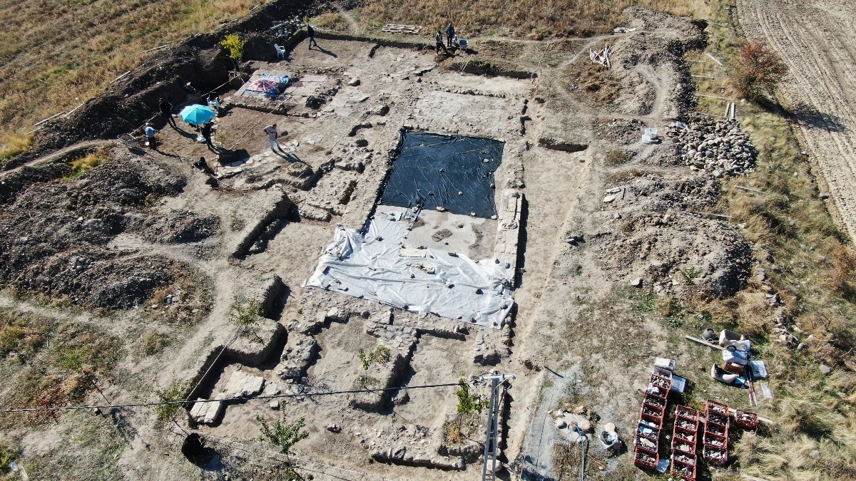 Elazığ'da fidan dikmek için tarlasını kazan adam Roma döneminden kalma 84 m2'lik taban mozaiği keşfetti