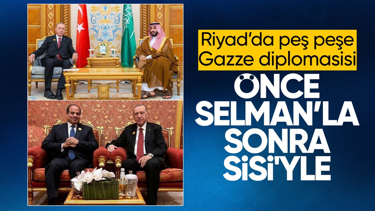 Cumhurbaşkanı Erdoğan'dan Riyad'da diplomasi trafiği: Selman ve Sisi ile görüştü